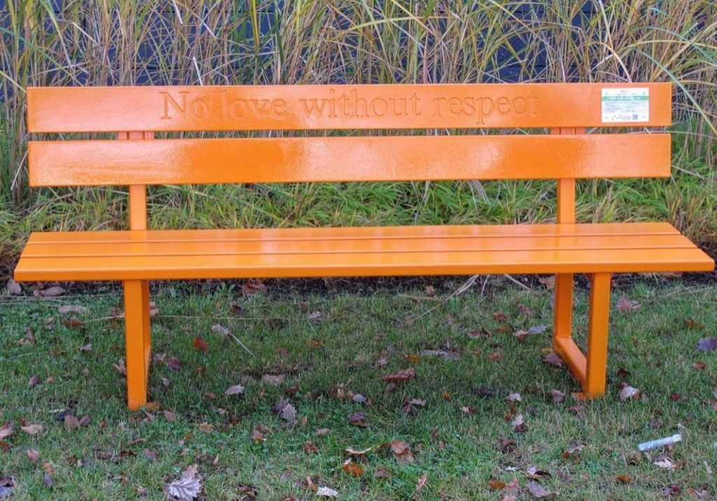 orange bench